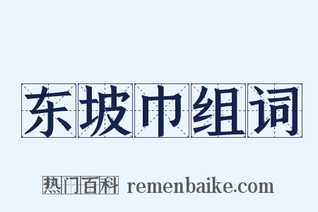 东坡巾组词是什么意思的图片